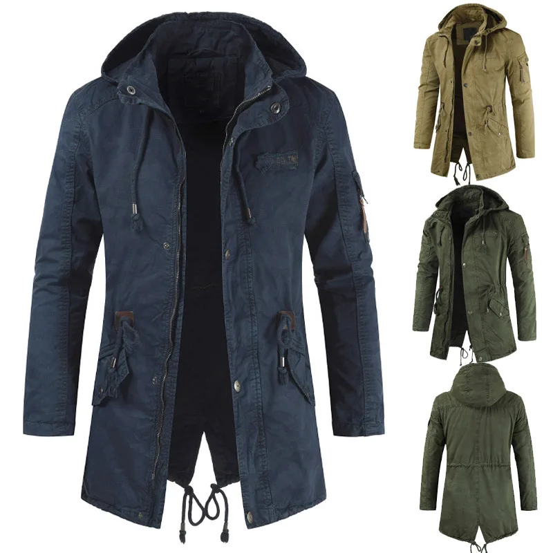 Men's Windbreaker Mid-length Jackets Waterproof Military Hooded Water Proof Wind Breaker Casual Coat Male Clothing 2021 Autumn
Men's Windbreaker Mid-length Jackets Waterproof Military Hooded Water Proof Wind Breaker Casual Coat Male Clothing 2021 Autumn