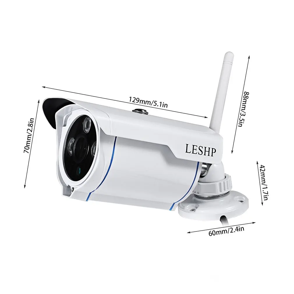 LESHP 1.0MP WIFI Wireless Bullet Security IP Camera Outdoor Waterproof Support Night Vision Motion Detection Smart Alarm
LESHP 1.0MP WIFI Wireless Bullet Security IP Camera Outdoor Waterproof Support Night Vision Motion Detection Smart Alarm
