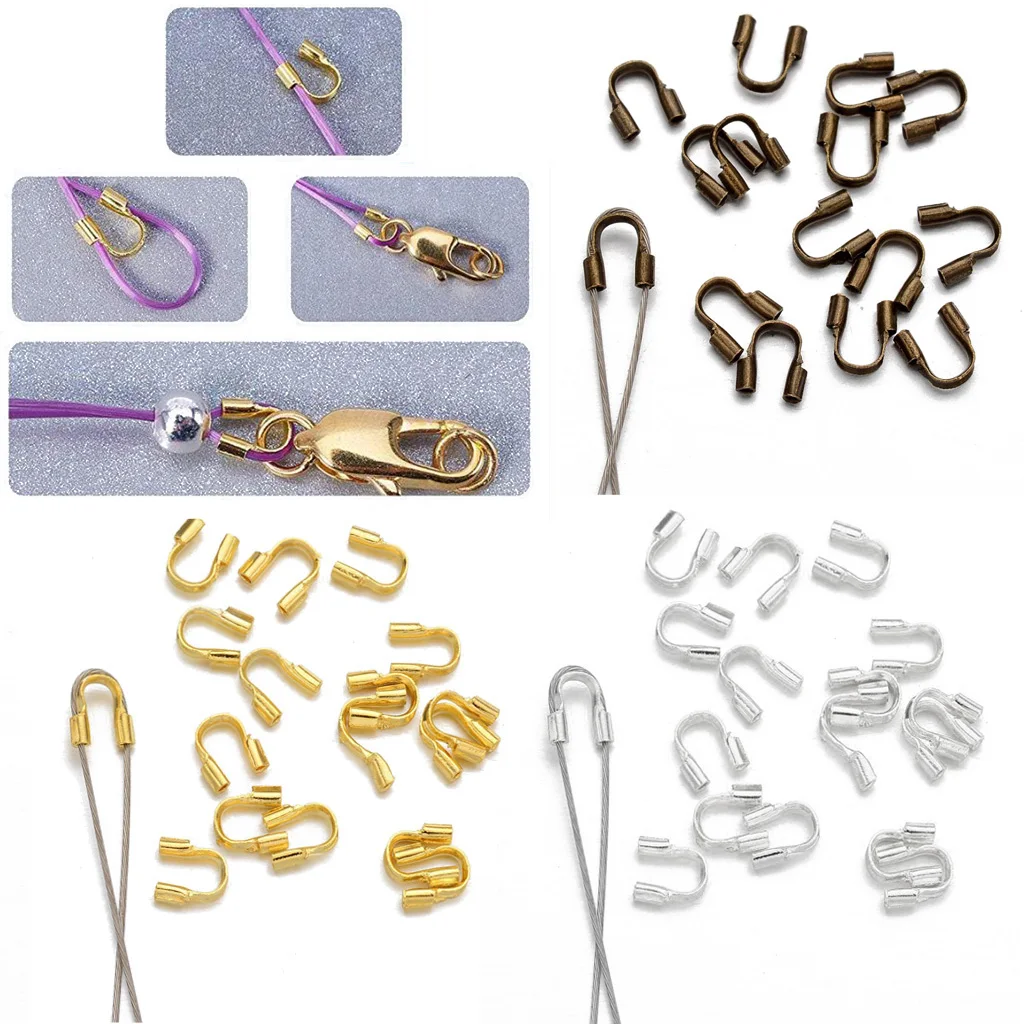 100Pcs Silver Gold Wire Thread Guardian and Protectors Loops U Shape Accessories Jewelry Findings for DIY Jewelry Making 06N
100Pcs Silver Gold Wire Thread Guardian and Protectors Loops U Shape Accessories Jewelry Findings for DIY Jewelry Making 06N