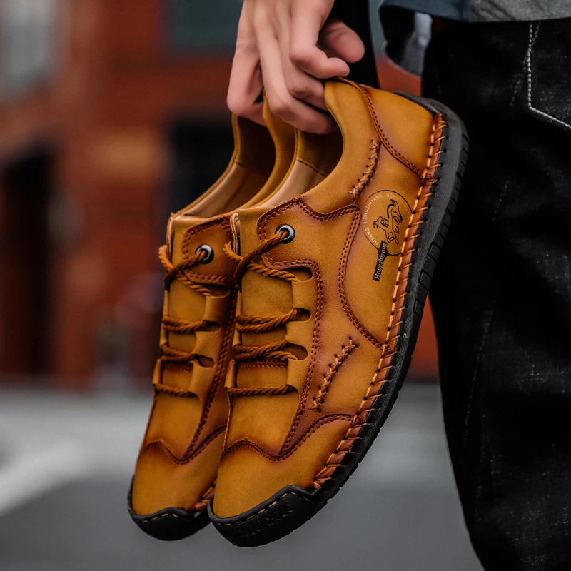 Men's Loafers Handmade Leather Men's Casual Shoes Spring Comfortable Men's Shoes Split Leather Flat Sneakers Zapatillas Hombre
Men's Loafers Handmade Leather Men's Casual Shoes Spring Comfortable Men's Shoes Split Leather Flat Sneakers Zapatillas Hombre