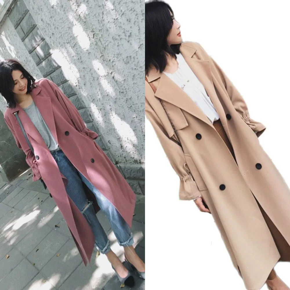 Arrival WinterNew Spring Korean Women Double-Breasted Casual Loose Trench Coat Ladies Long Elegant Overcoat Outerwear M189
Arrival WinterNew Spring Korean Women Double-Breasted Casual Loose Trench Coat Ladies Long Elegant Overcoat Outerwear M189