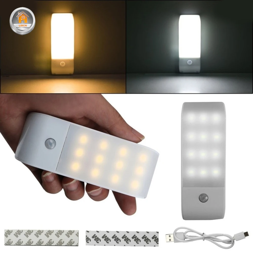 LED Closet light Under Cabinet Light PIR Motion Sensor Lamp USB Charge Lighting for Wardrobe Cupboard Kitchen Night Light
LED Closet light Under Cabinet Light PIR Motion Sensor Lamp USB Charge Lighting for Wardrobe Cupboard Kitchen Night Light