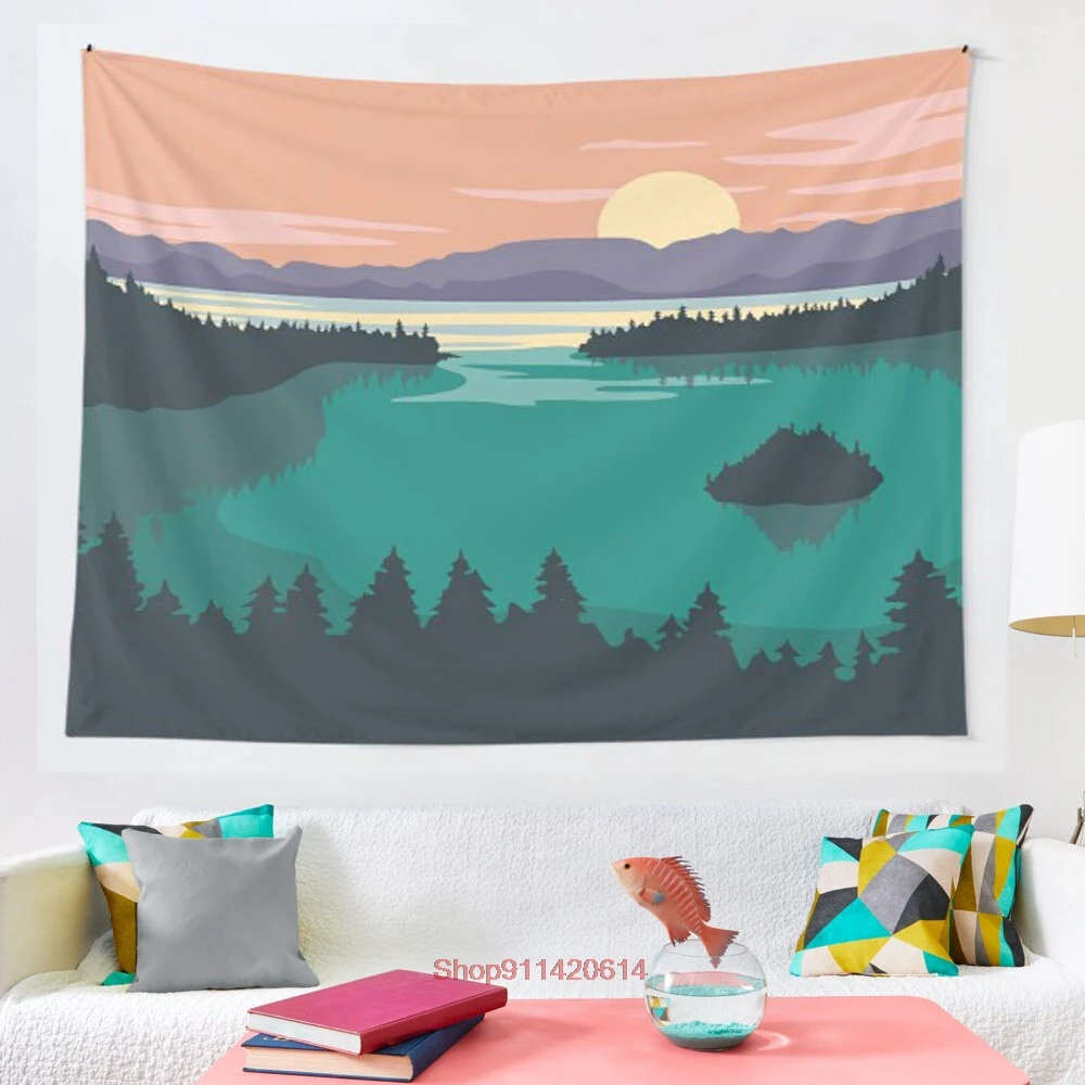 Гобелен Изумрудного залива, гобелен с мандалой, настенный богемный психоделический гобелен 
Гобелен Изумрудного залива, гобелен с мандалой, настенный богемный психоделический гобелен