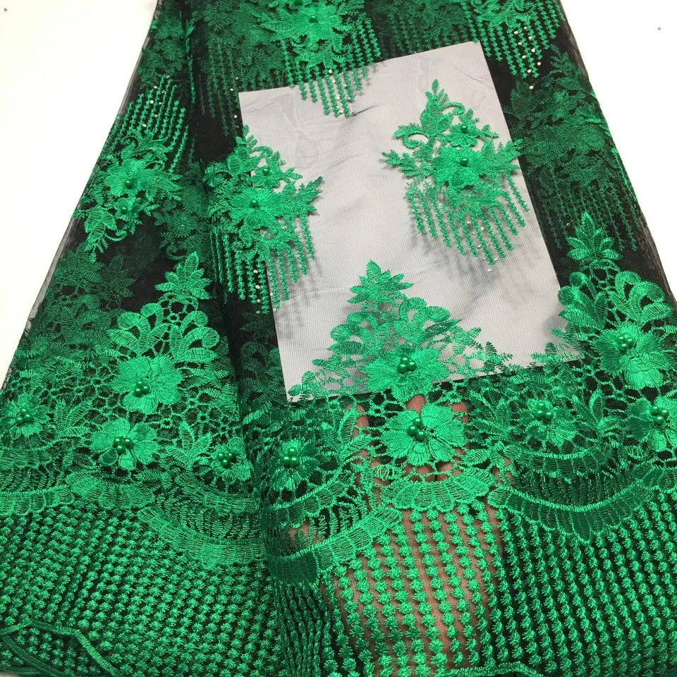 French Lace Fabric Green Beaded African Lace Fabric 2019 High Quality Lace Embroidered Fabric for Nigerian Wedding Dresses M3159
French Lace Fabric Green Beaded African Lace Fabric 2019 High Quality Lace Embroidered Fabric for Nigerian Wedding Dresses M3159