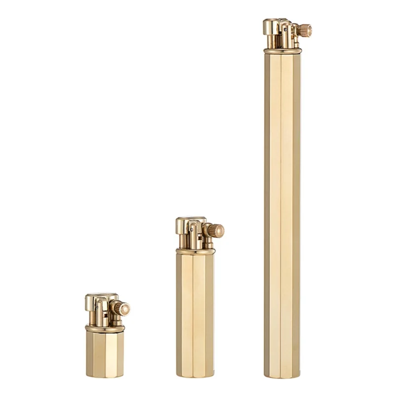High-end Creative Octagonal Long Medium and Short Shape Pure Copper Carving Series Grinding Wheel Kerosene Lighter Gift for Men
High-end Creative Octagonal Long Medium and Short Shape Pure Copper Carving Series Grinding Wheel Kerosene Lighter Gift for Men