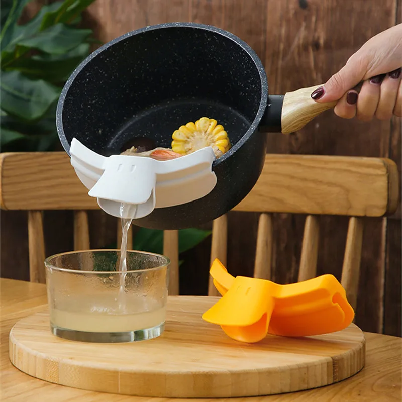 Spill-proof kitchen utensils, pots and pans, round mouth edge diversion device, duckbill liquid diversion, kitchen gadgets
Spill-proof kitchen utensils, pots and pans, round mouth edge diversion device, duckbill liquid diversion, kitchen gadgets