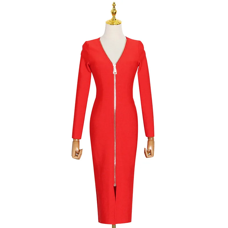 Spring 2021 New Stylish Personality Two Wear Metal Zipper Sexy Deep V-neck Solid Color Slim dresses Dress Bb83
Spring 2021 New Stylish Personality Two Wear Metal Zipper Sexy Deep V-neck Solid Color Slim dresses Dress Bb83