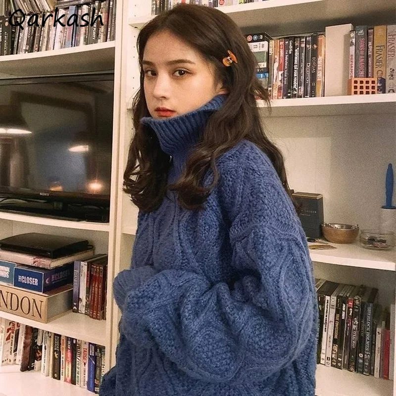 Turtleneck Sweater Women Retro Thicker Chic Korean Fashion College Teens Knitwear Stylish Solid Fall Ladies Clothing Loose Cozy
Turtleneck Sweater Women Retro Thicker Chic Korean Fashion College Teens Knitwear Stylish Solid Fall Ladies Clothing Loose Cozy