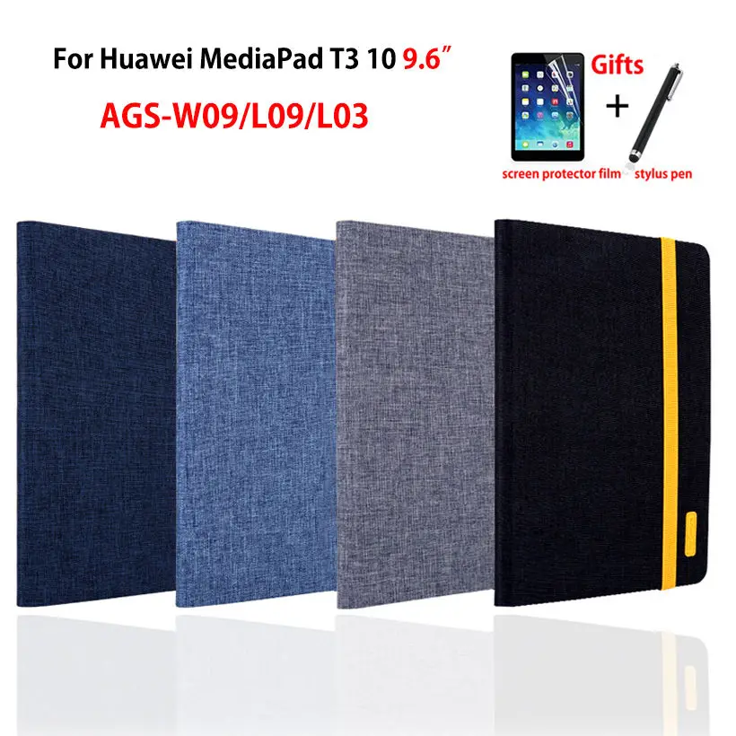 Чехол для Huawei MediaPad T3 10 AGS-W09 AGS-L09 9,6 "Smart Cover Funda Tablet Silicon + Cloth PU Leather Shell + Film + Pen
Чехол для Huawei MediaPad T3 10 AGS-W09 AGS-L09 9,6 "Smart Cover Funda Tablet Silicon + Cloth PU Leather Shell + Film + Pen