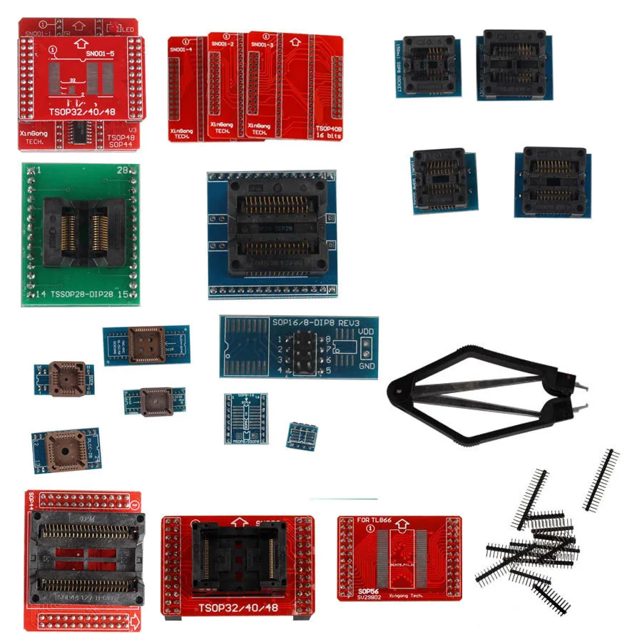 Full Set 21pcs Socket Adapters for Super Mini Pro TL866A / TL866CS EEPROM Programmer
Full Set 21pcs Socket Adapters for Super Mini Pro TL866A / TL866CS EEPROM Programmer