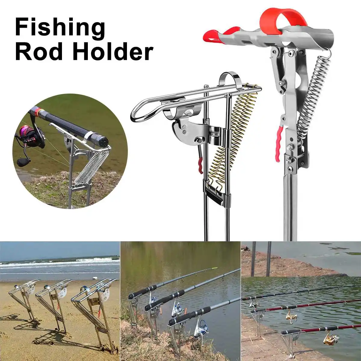 304 Stainless Steel Fishing Rod Holders Bracket Auto Spring Fish Pole Bracket Outdoor Ground Stand Hand Rod Holder Fish Tackles
304 Stainless Steel Fishing Rod Holders Bracket Auto Spring Fish Pole Bracket Outdoor Ground Stand Hand Rod Holder Fish Tackles