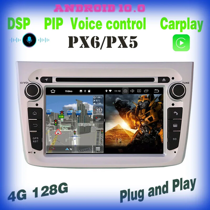 PX6 Android 10,0 Автомобильный GPS dvd-радиоплеер для Alfa Romeo Mito 147 2007-2018 с carplay 4 + 128G Голосовое управление wifi usb bluetooth 
PX6 Android 10,0 Автомобильный GPS dvd-радиоплеер для Alfa Romeo Mito 147 2007-2018 с carplay 4 + 128G Голосовое управление wifi usb bluetooth