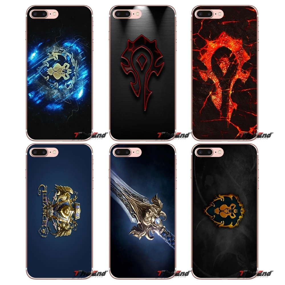 Прозрачный чехол из TPU с логотипом Льва World of Warcraft WOW для Apple iPhone X 4 4S 5 5S SE 5C 6 6S 7 8 Plus 6sPlus 6Plus 7plus 8plus.