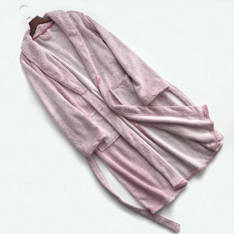Winter flannel couple nightgown men's and women's bathrobe coral fleece thickened long-sleeved nightgown robe
Winter flannel couple nightgown men's and women's bathrobe coral fleece thickened long-sleeved nightgown robe