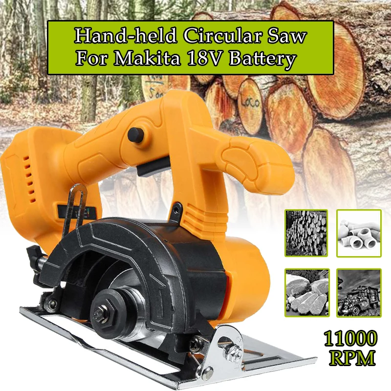 10800RPM 125mm Cordless Electric Circular Wood Cutter Curved Adjustable Cutting Sawing Machine For 18V Makita Battery
10800RPM 125mm Cordless Electric Circular Wood Cutter Curved Adjustable Cutting Sawing Machine For 18V Makita Battery