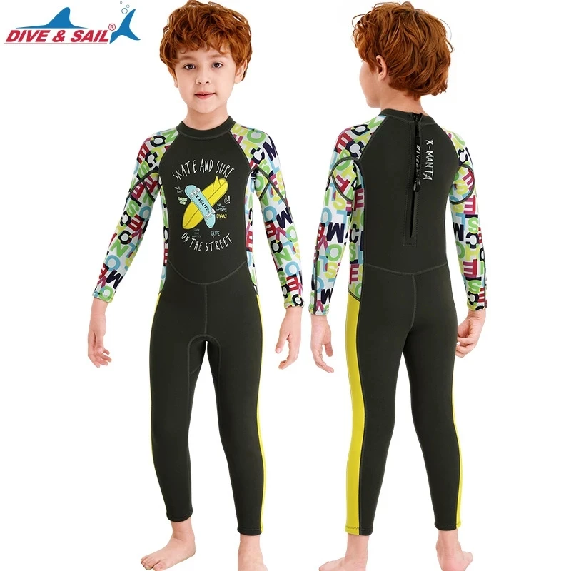 DIVE & SAIL Wetsuit Boys girls 2.5MM neoprene Scuba diving suit children snorkeling Swimsuit Sun-proof drifting Surfing swimwear
DIVE & SAIL Wetsuit Boys girls 2.5MM neoprene Scuba diving suit children snorkeling Swimsuit Sun-proof drifting Surfing swimwear