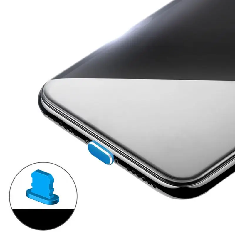 Алюминиевый сплав заглушка от пыли Зарядка порт Jack Пробка протектор для Iphone XS Max
