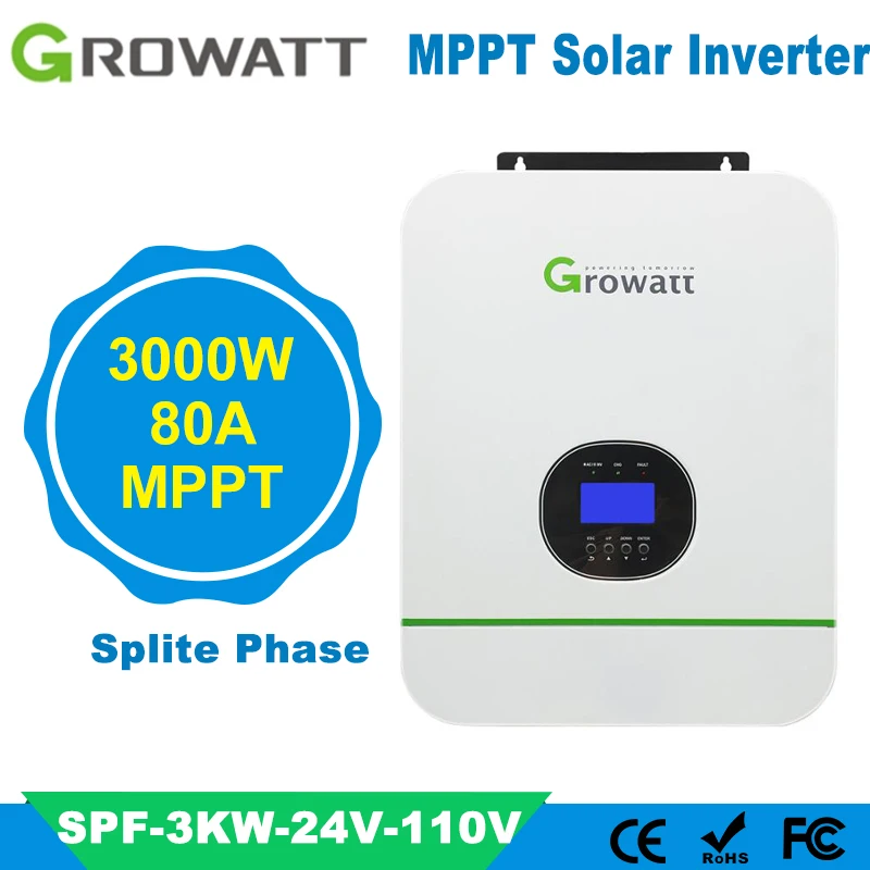 Гибридный инвертор для солнечной батареи Growatt, 3 кВт, автономный, с немодулированным синусоидальным сигналом, выходное напряжение 110 В перем...
Гибридный инвертор для солнечной батареи Growatt, 3 кВт, автономный, с немодулированным синусоидальным сигналом, выходное напряжение 110 В перем...