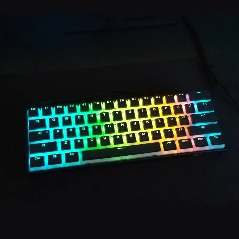 MK61 61 Keys PBT Keycap Mechanical Gaming Keyboard RGB Backlight Hot Swappable NKRO Gateron Switchs Type-C Wired For PC Computer
MK61 61 Keys PBT Keycap Mechanical Gaming Keyboard RGB Backlight Hot Swappable NKRO Gateron Switchs Type-C Wired For PC Computer