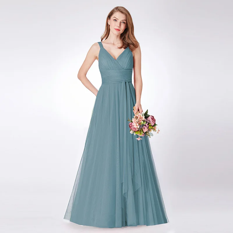 Vestido De Festa V Neck Spaghetti Strap Long Bridesmaid Dresses 2020 Fashion Sleeveless Simple Women Formal Party Gowns
Vestido De Festa V Neck Spaghetti Strap Long Bridesmaid Dresses 2020 Fashion Sleeveless Simple Women Formal Party Gowns
