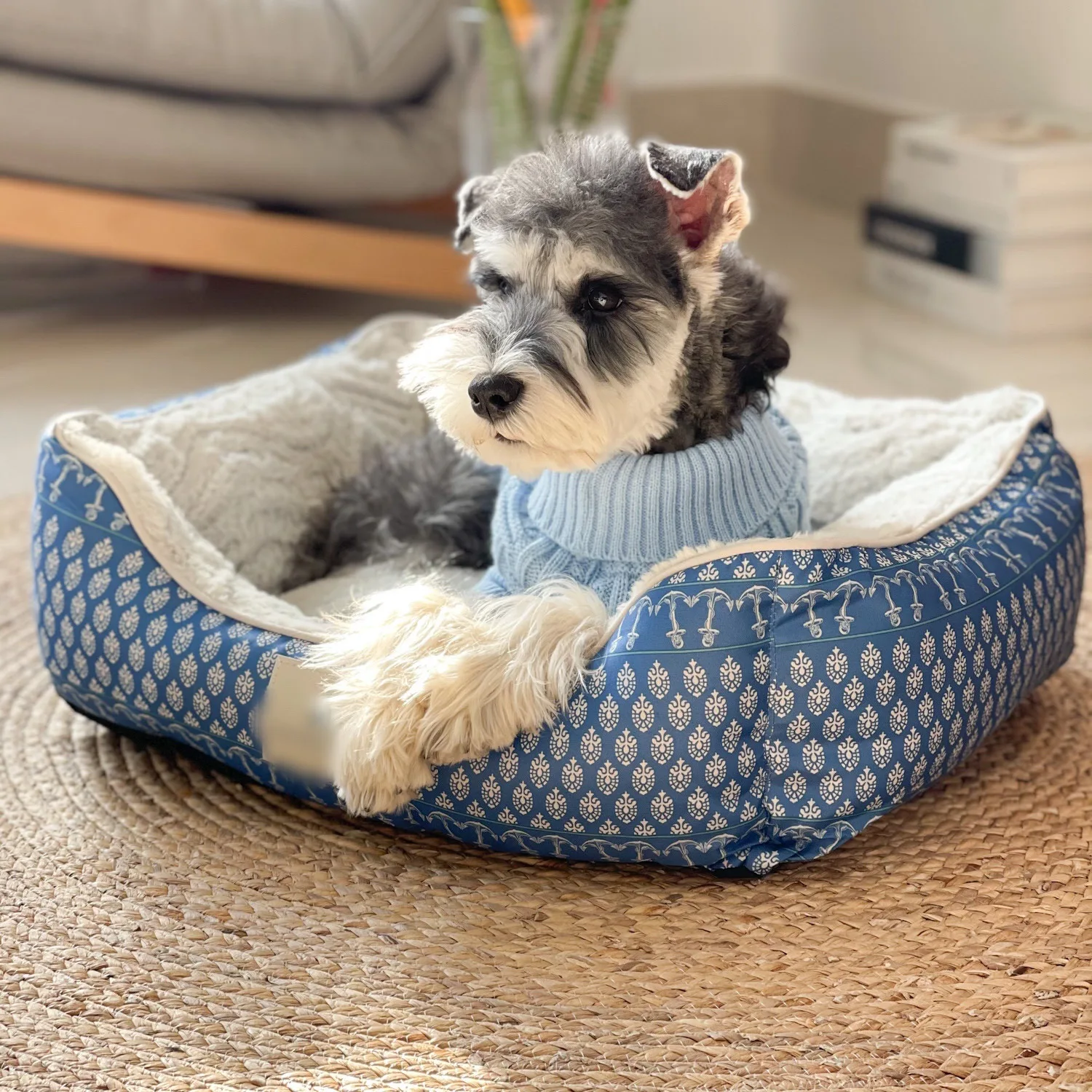 Bohemian Dog And Cat Litter Blue Soft Plush Pet Basket Mat Mattress Memory Foam Cushion For Cat Dogs Cushion Sleeping Bag
Bohemian Dog And Cat Litter Blue Soft Plush Pet Basket Mat Mattress Memory Foam Cushion For Cat Dogs Cushion Sleeping Bag
