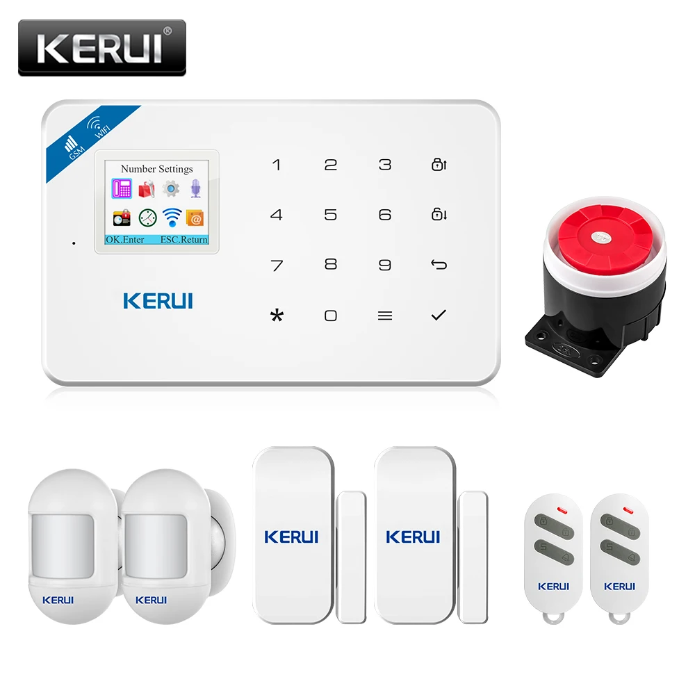 Домашняя система охранной сигнализации KERUI W18 мобильное приложение приема GSM WIFI