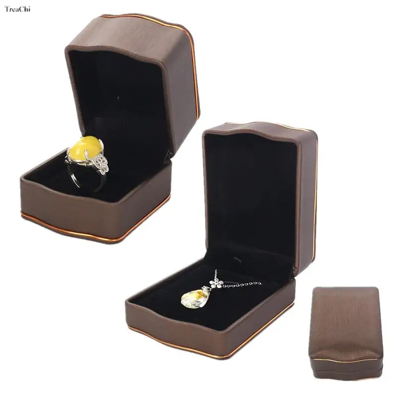 New Jewelry Box for Ladies Gift Box Pendant Storage Ring Display Gem Necklace Case Present Leather Organiser with Copper Line
New Jewelry Box for Ladies Gift Box Pendant Storage Ring Display Gem Necklace Case Present Leather Organiser with Copper Line
