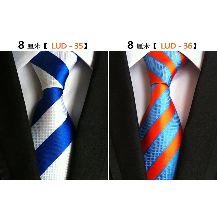 8cm Fashion Silk Men's Ties Neck Red Bule Plaid Striped for Men Formal Business Luxury Wedding Party Neckties Gravatas | Аксессуары