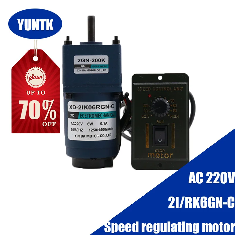 AC 6W Gear Reduction 220V Motor With speed controller Speed Regulation High Torque Engine Slow Speed Forward and Reverse
AC 6W Gear Reduction 220V Motor With speed controller Speed Regulation High Torque Engine Slow Speed Forward and Reverse