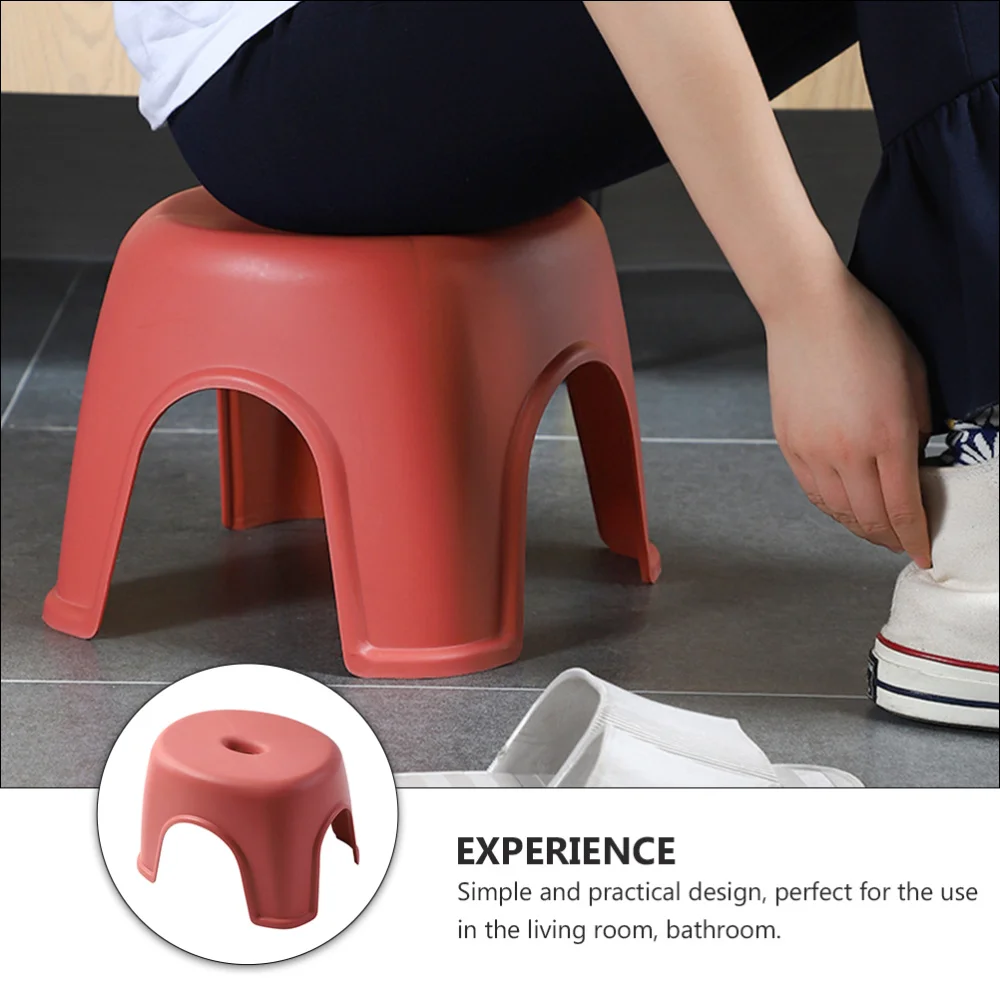 1pc Anti-skid Low Stool Small Stool Household Bathroom Anti-skid Stool
