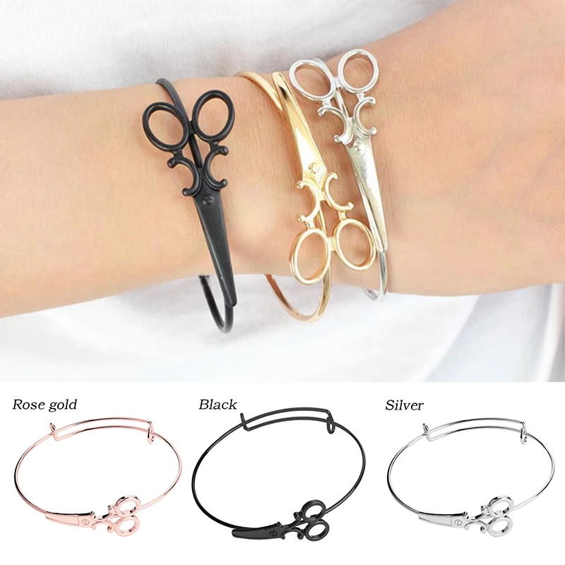 Punk Charming Wristband Shears Scissors Bracelet Hairdresser Bangle Hair Stylist Adjustable Wristlet Jewelry Accessories 
Punk Charming Wristband Shears Scissors Bracelet Hairdresser Bangle Hair Stylist Adjustable Wristlet Jewelry Accessories