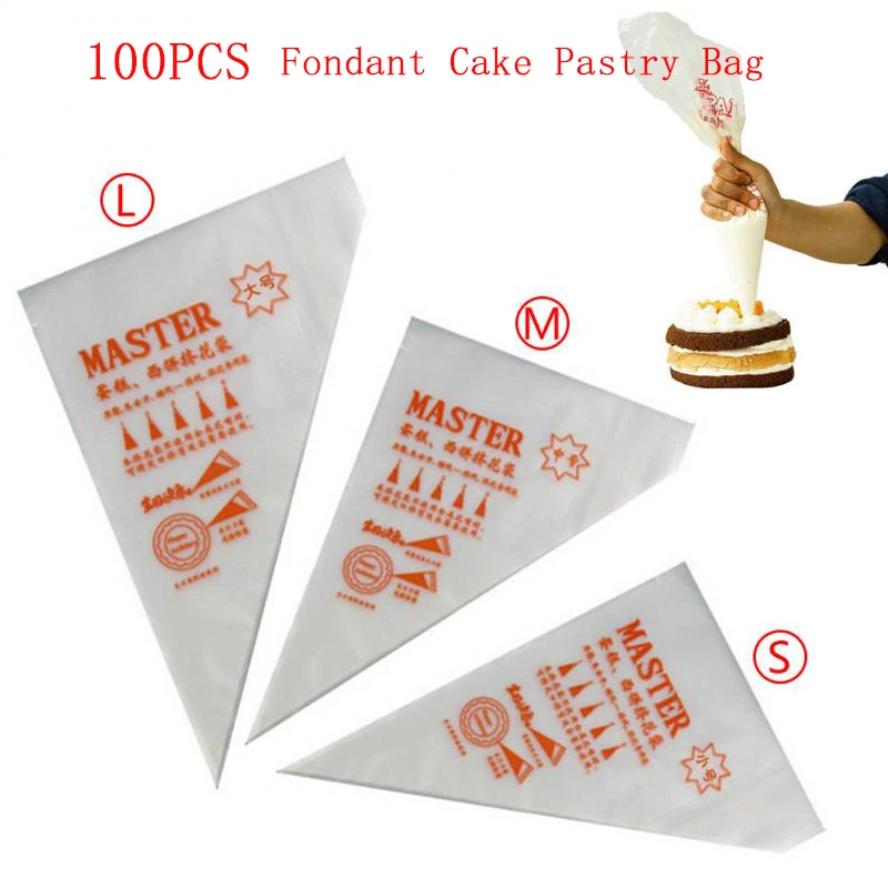100pc Cake Disposable Piping Bag Cupcake Pastry Bag Icing Nozzle Fondant Cake Decorating Pastry Tips Tool Kitchen Cake Tools
100pc Cake Disposable Piping Bag Cupcake Pastry Bag Icing Nozzle Fondant Cake Decorating Pastry Tips Tool Kitchen Cake Tools