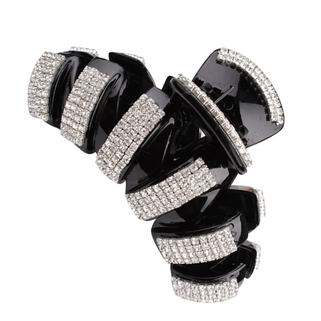Rhinestone Large Claw Clips Ladies Hair Clips Girls Style Hair Clamps Black
Rhinestone Large Claw Clips Ladies Hair Clips Girls Style Hair Clamps Black
