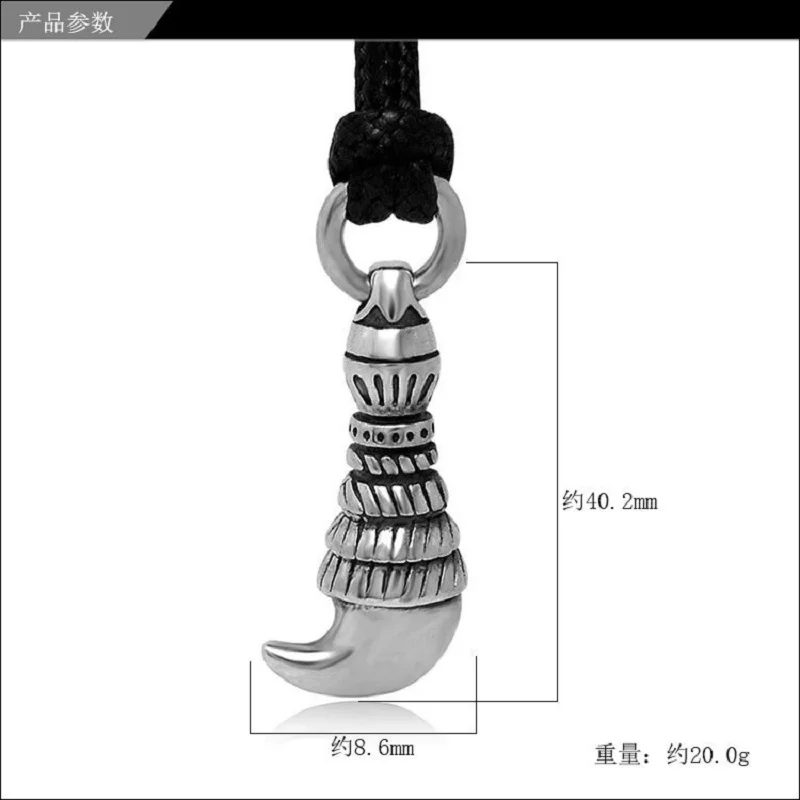 Retro Wolf Tooth Animal Pendant Silver Color Titanium Steel Pendant Men's Fashion Motorcycle Party Domineering Jewelry Pendant
Retro Wolf Tooth Animal Pendant Silver Color Titanium Steel Pendant Men's Fashion Motorcycle Party Domineering Jewelry Pendant