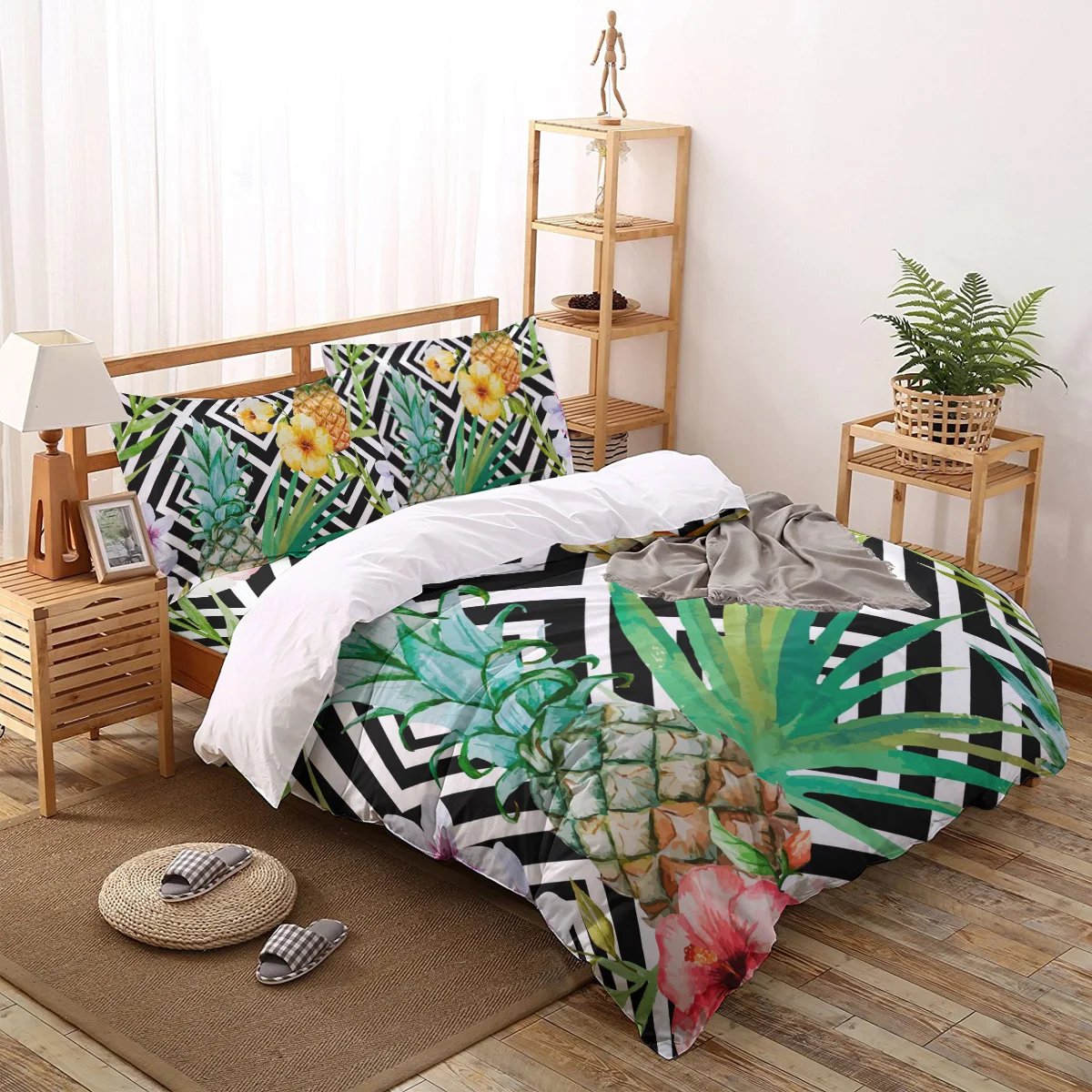 Tropical Plants Pineapple Leaves Geometric Duvet Cover Pillow Case Bed Sheet Boy Kid Teen Girl Bedding Set King Queen Twin Full
Tropical Plants Pineapple Leaves Geometric Duvet Cover Pillow Case Bed Sheet Boy Kid Teen Girl Bedding Set King Queen Twin Full