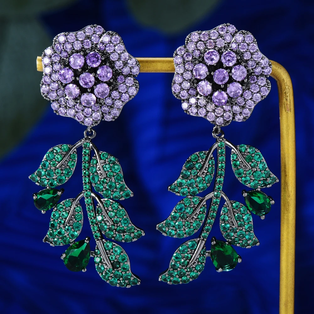 Siscathy Fashion Elegant Flower Drop Earrings For Women Luxurious Full Cubic Zirconia Long Earrings Wedding Party Jewelry Gifts
Siscathy Fashion Elegant Flower Drop Earrings For Women Luxurious Full Cubic Zirconia Long Earrings Wedding Party Jewelry Gifts
