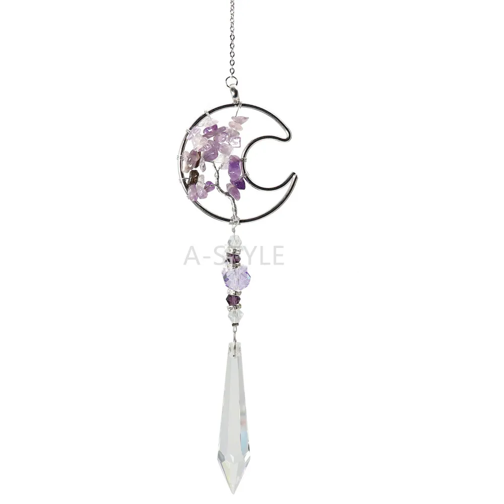 LEISI Rainbow Maker Crystal Tree of Life Suncatcher Healing Hanging Chakra Glass Pendant Decor for Home Window Car Garden
LEISI Rainbow Maker Crystal Tree of Life Suncatcher Healing Hanging Chakra Glass Pendant Decor for Home Window Car Garden