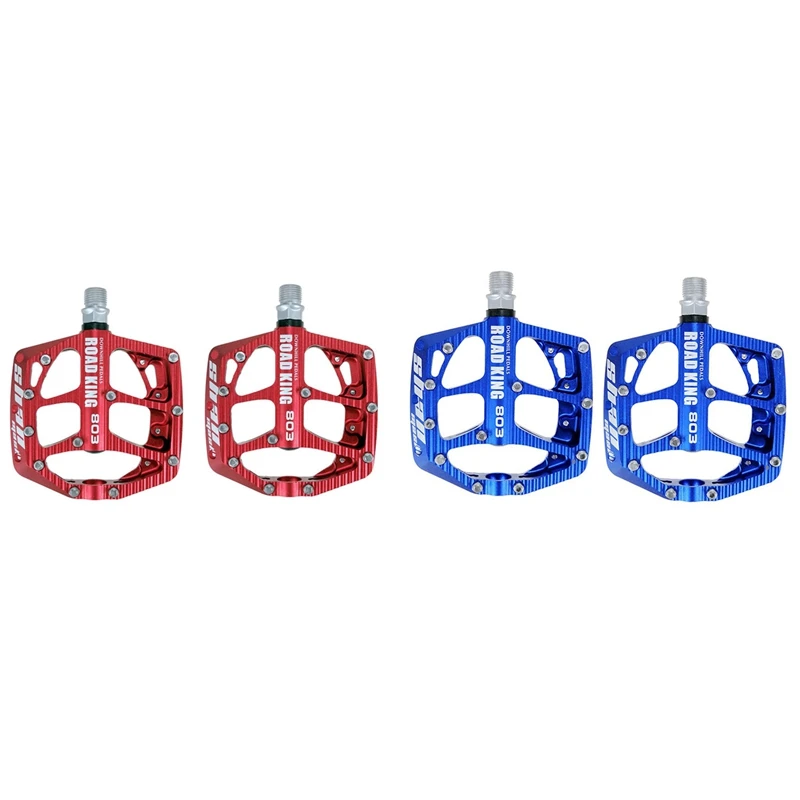 Shanmashi 2 Pair Bike Pedals Lightweight CNC MTB BMX Bicycle Pedals Cycling Bearing Pedal Bike Accessories Red & Blue
Shanmashi 2 Pair Bike Pedals Lightweight CNC MTB BMX Bicycle Pedals Cycling Bearing Pedal Bike Accessories Red & Blue