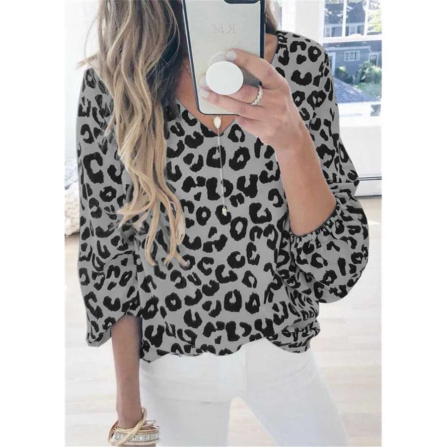 DIOROBBEN women's Leopard blouses 2020 autumn fashion casual Nine Quarter puff sleeve sexy V-Neck cotton linen shirt ladies tops
DIOROBBEN women's Leopard blouses 2020 autumn fashion casual Nine Quarter puff sleeve sexy V-Neck cotton linen shirt ladies tops