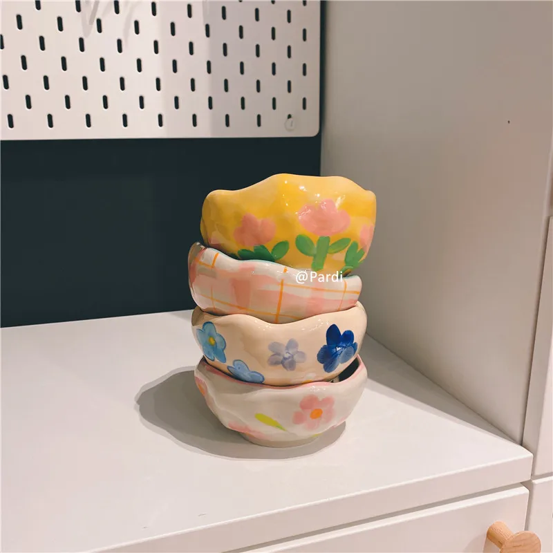 Hand Pinched Flower Bowls Ice Cream Bowl Retro Tulip Tableware Irregular Microwave Available Bowl Baking Cereal Salad Dinnerware
Hand Pinched Flower Bowls Ice Cream Bowl Retro Tulip Tableware Irregular Microwave Available Bowl Baking Cereal Salad Dinnerware