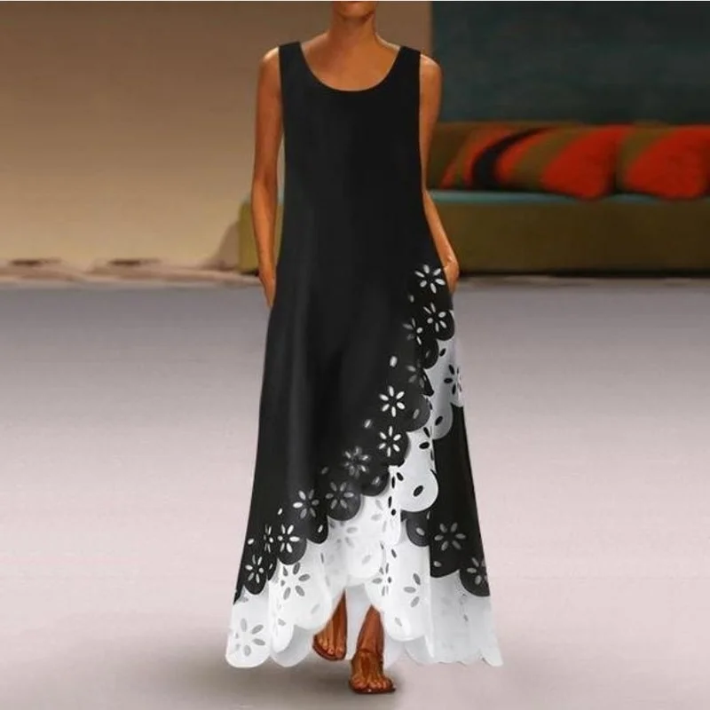 Maxi Dress 2021 Summer Bohemian Sleeveless Print O-Neck Beach Casual Vestidos Young Style Plus Size Dresses For Woman 3XL4XL5XL
Maxi Dress 2021 Summer Bohemian Sleeveless Print O-Neck Beach Casual Vestidos Young Style Plus Size Dresses For Woman 3XL4XL5XL