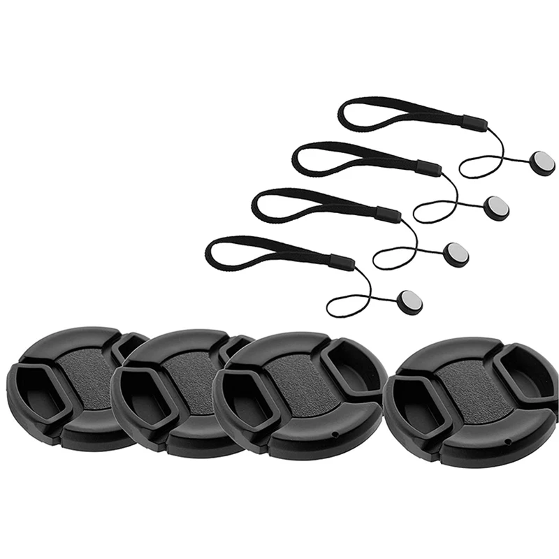 

10 Pieces Snap-on Lens Caps or Center Pinch Lens Caps for Nikon, Canon, Sony and DSLR Cameras (58Mm)