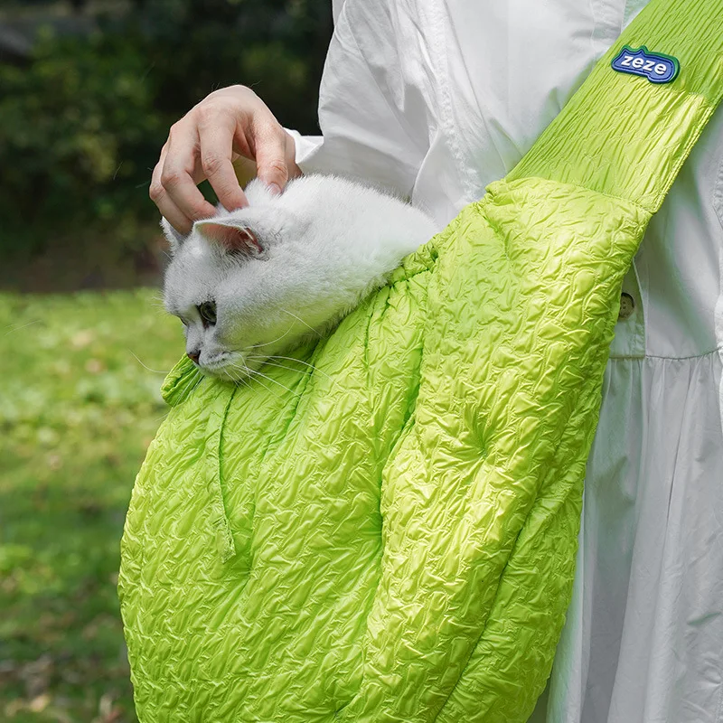 

Dog Sling Pet Cat Bag Dog Sling Carrier Take Pets Out For Walking Cats And Dogs Portable One-shoulder Diagonal Warm Small Dog