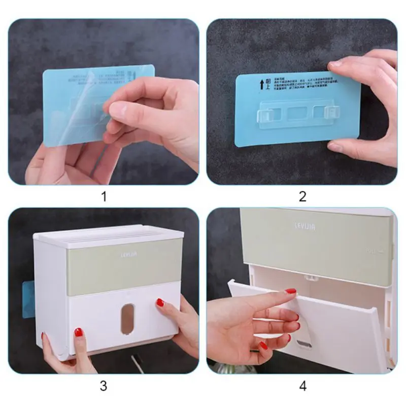 Plastic Toilet Paper Holder Waterproof Wall Mounted Paper Tray Removable Paper Tube Storage Box with Mobile Phone Storage Shelve
Plastic Toilet Paper Holder Waterproof Wall Mounted Paper Tray Removable Paper Tube Storage Box with Mobile Phone Storage Shelve