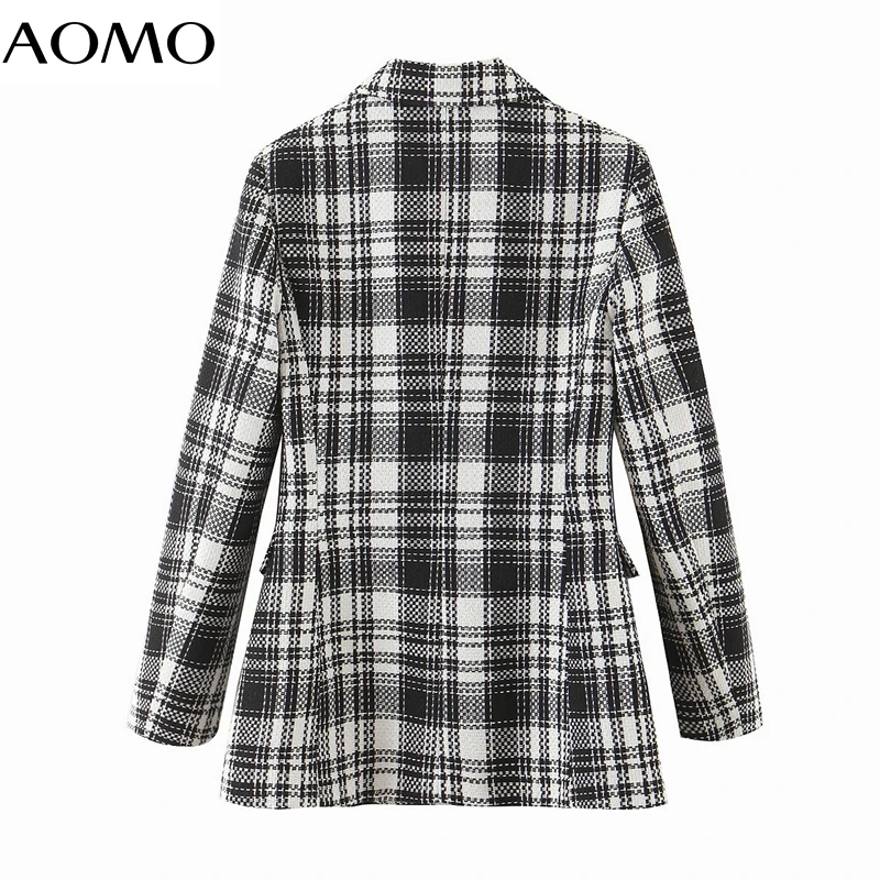 AOMO women thick plaid blazer female long sleeve elegant jacket ladies work wear blazer formal suits SL39A
AOMO women thick plaid blazer female long sleeve elegant jacket ladies work wear blazer formal suits SL39A