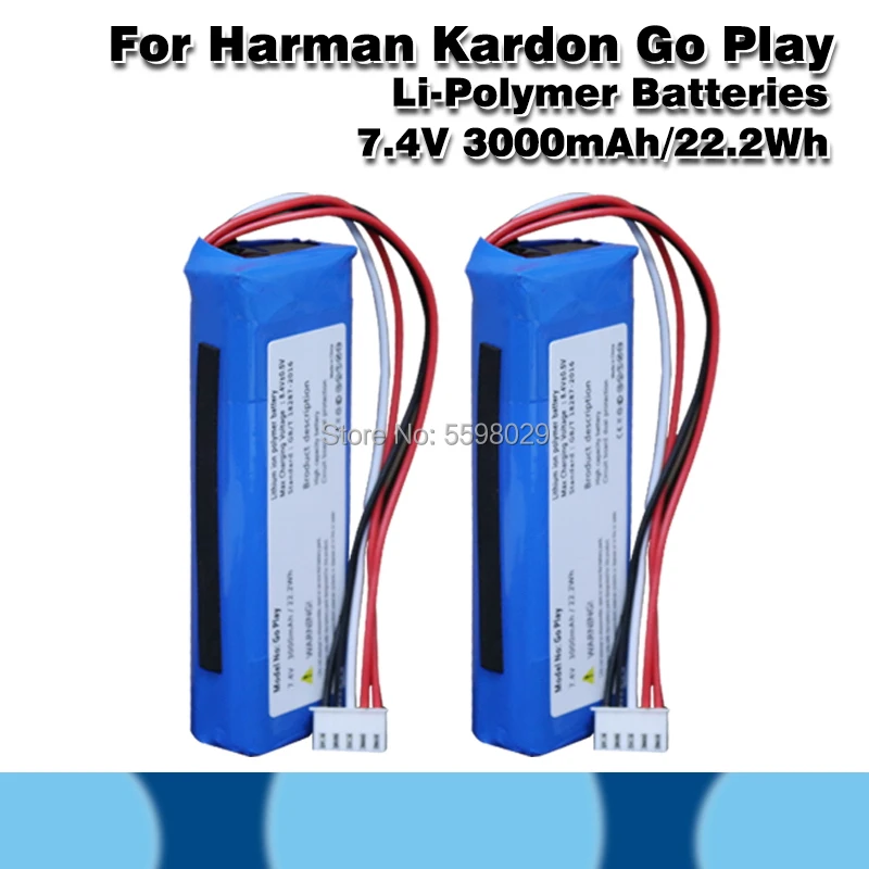7 4 в 3000 мАч для мини-плеера Harman Kardon Go Play новые литий-полимерные перезаряжаемые