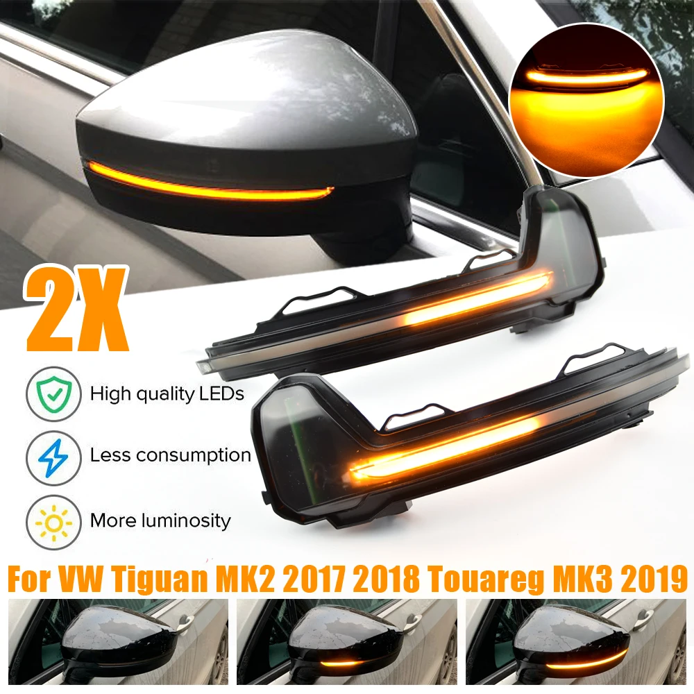 LED Dynamic Turn Signal Blinker Sequential Side Mirror Indicator Light Lamp For Volkswagen For VW Tiguan MK2 II R 5N 2017-2019
LED Dynamic Turn Signal Blinker Sequential Side Mirror Indicator Light Lamp For Volkswagen For VW Tiguan MK2 II R 5N 2017-2019