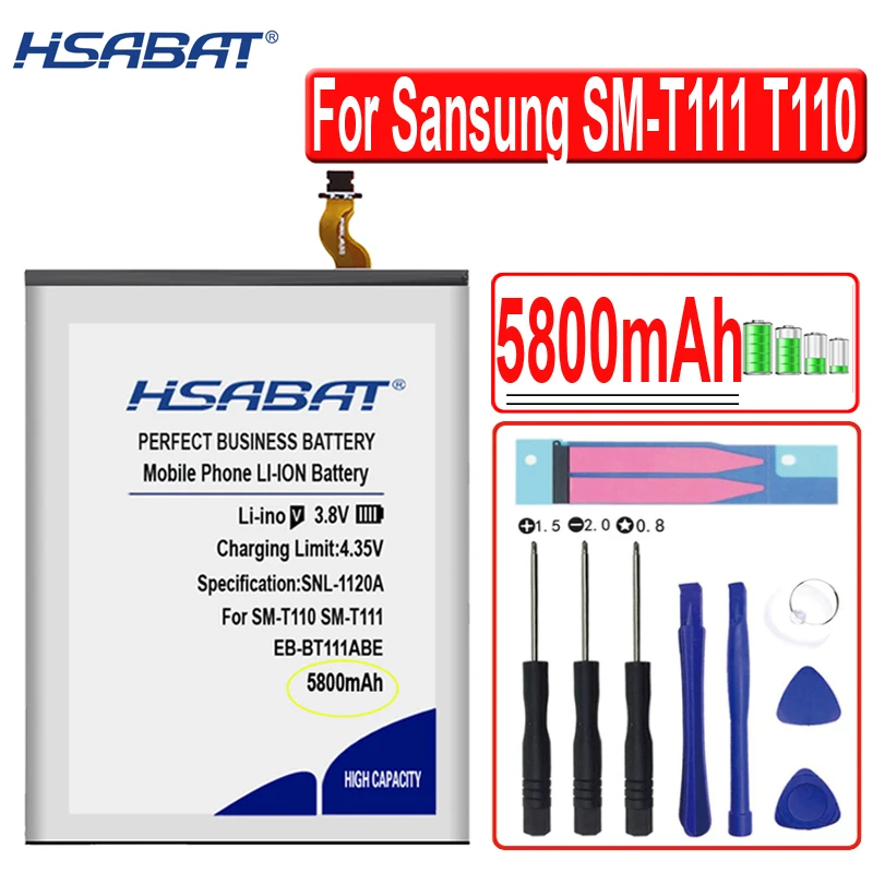 HSABAT 5800 мА/ч Φ аккумулятор для Samsung Galaxy Tab Tablet 3 Lite 7 0 3G EB-BT111ABE T116 T115 | Мобильные