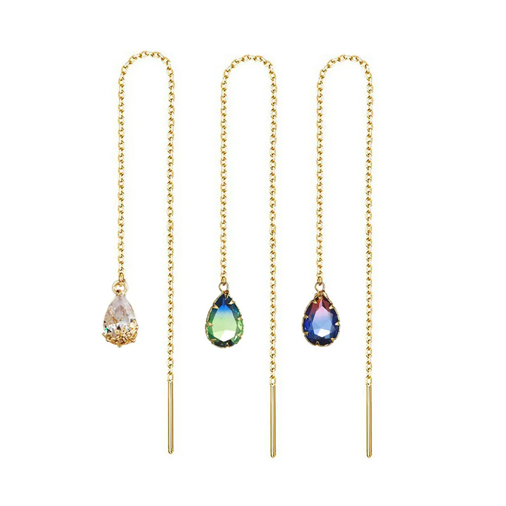 Длинные серьги-цепочки из нержавеющей стали с разноцветным цирконием в форме капли воды для женщин и девушек, Линейные серьги-гвоздики с кр...
Длинные серьги-цепочки из нержавеющей стали с разноцветным цирконием в форме капли воды для женщин и девушек, Линейные серьги-гвоздики с кр...