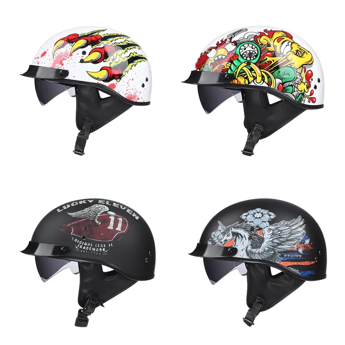 Retro Vintage Casco Moto Motorcycle Helmet Open Face Scooter Biker Motocross Racing Riding Helmet With DOT Capacete
Retro Vintage Casco Moto Motorcycle Helmet Open Face Scooter Biker Motocross Racing Riding Helmet With DOT Capacete